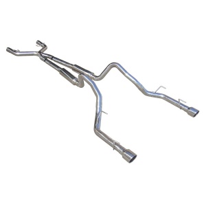 Pypes Mustang V6 mid-muffler Exhaust System with True Duals 409 SS