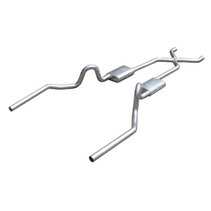 Pypes A-Body 2.5" Crossmember Back w/ X-Pipe System 304SS no Mufflers