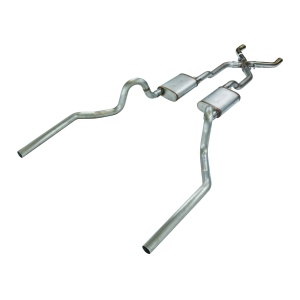 Pypes Grand Prix 2.5" High Tuck Exhaust Crossmember-back System w/ X-pipe No Mufflers