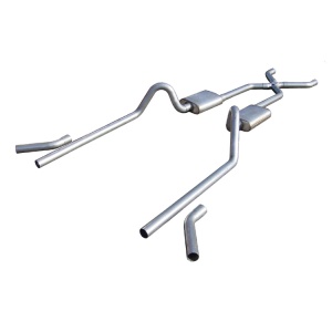 Pypes Chevy 2.5" Crossmember-back System w/ X-pipe NO MUFF