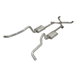 Pypes Chevy Tri-Five Wagon 2.5" Crossmember Back w/ X-Changewith Street Pro Mufflers