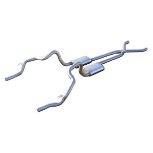 Pypes Firebird Crossmember-back Systems 2.5" Rear-Exit w/ X-pipe w/o Mufflers