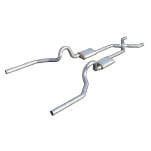 Pypes GM G SS 3" Crossmember-back System w/ X-pipe Race Pro