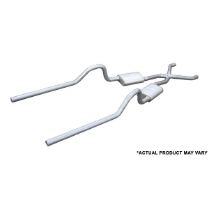 Pypes Roadrunner Mopar B-Body 2.5" Crossmember Back w/ X-Pipe System - StreetPro