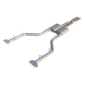 Pypes Challenger V6 DUAL Cat-back System w/ StreetPro Mufflers - 409 Stainless (Requires RT/SRT8 rear Valance)