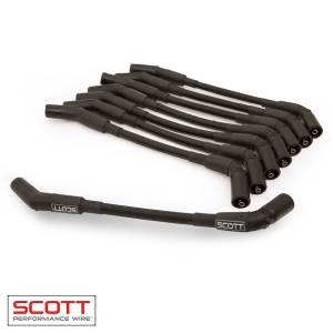 SCOTT PERFORMANCE GM LS Truck Spark Plug Wire Set 45-Deg - Gray