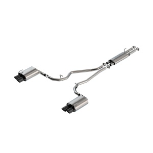 Borla 2020 Ford Explorer ST 3.0L V6 2.25in S-type Exhaust - Black Chrome Tips