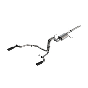 Borla 21-22 F-150 Powerboost 3.5L V6 2WD & 4WD 4DR 3in, 2.25in S-TYPE Catback w/ Black Chrome Tips