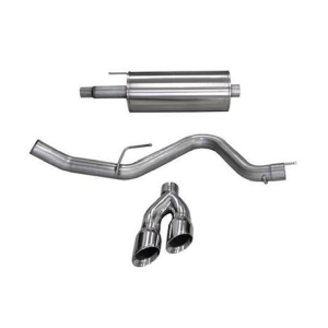 Corsa Ford F150 5.0L Cat-back System Single Side Exit with Twin 4.0 inch Polished Tips - Sport
