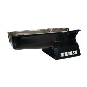 Moroso 86-Up Chevrolet Small Block (w/1 Piece Rear Main Seal) Wet Sump 7qt 8.25in Steel Oil Pan