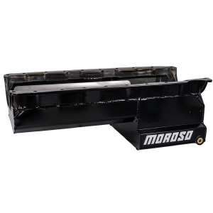 Moroso BBC Gen V/VI Drag Race Steel Oil Pan - Clear Zinc