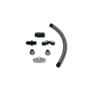 Vibrant Univ Top Mount Oil Drain Kit incl 20in Teflon lined S.S. hose Fitting