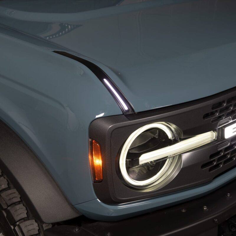 Putco 22-24 Ford Bronco Luminix DRL LED Light Hood Limb Riser (Factory Hood Side Hinge Replacments) 50001