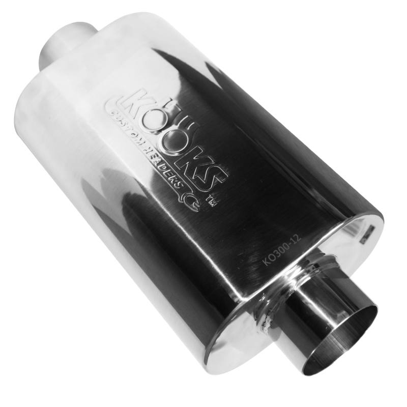 Kooks Headers Universal 3in Center/Center Oval Muffler (4x8x12) KO30012 image 3