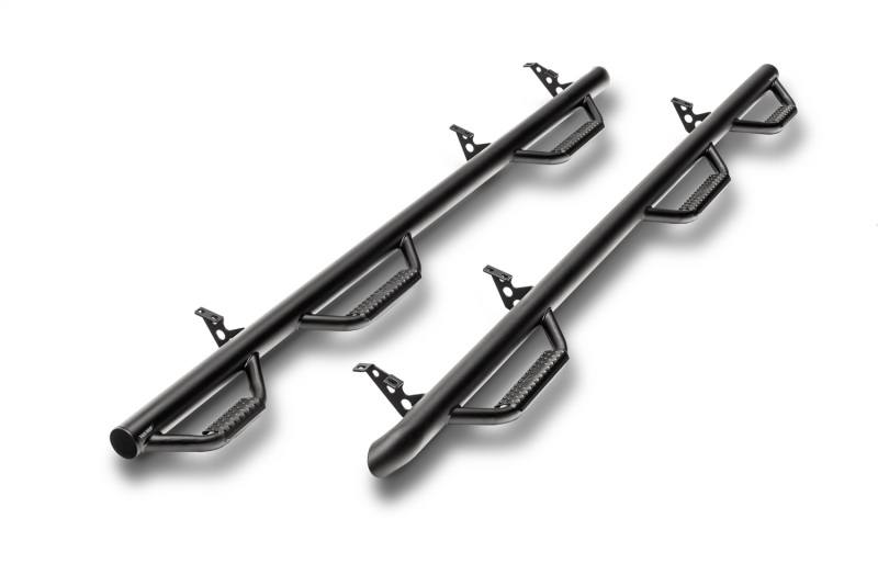 N-Fab Nerf Step 02-08 Dodge Ram 1500/2500/3500 Quad Cab 6.4ft Bed - Tex. Black - Bed Access - 3in d0289qc-6-tx