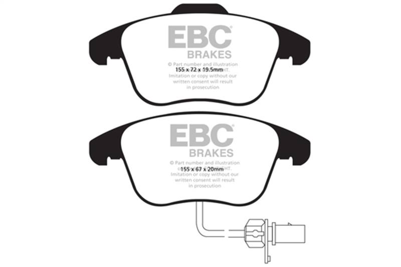 EBC 10+ Audi A5 2.0 Turbo Redstuff Front Brake Pads dp31998c image 2
