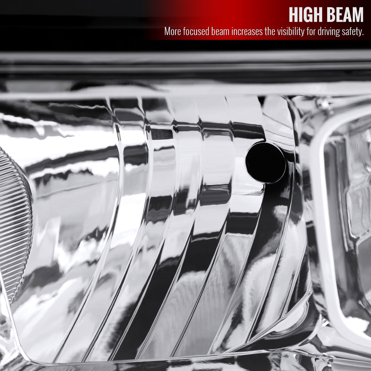 SPEC-D Tuning Dodge Ram 2500 3500 OE Halogen Headlights With Chrome Housing Clear Lens & Amber Reflector 2lh-ram1925-rs image 3