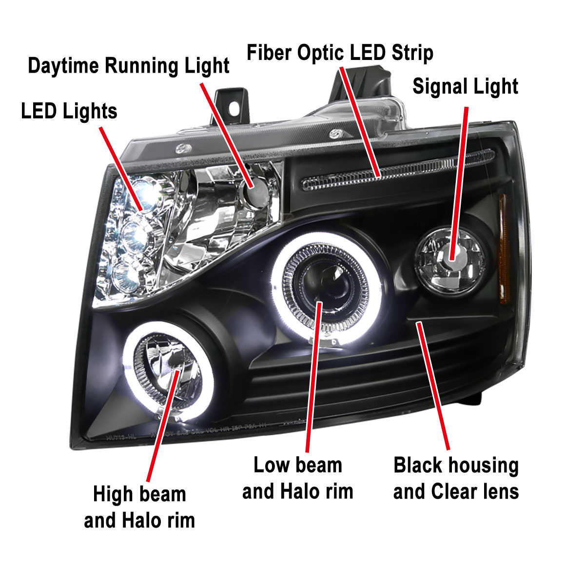 Spec-D Avalanche Projector Headlight 2LHP-AVA07JM-TM image 12