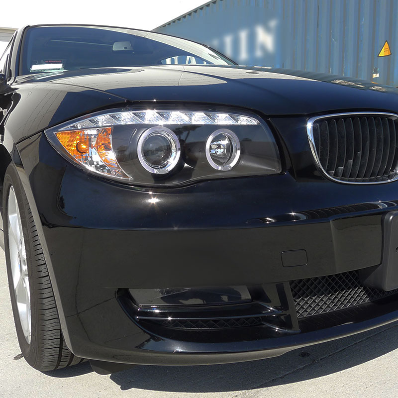 Spec-D Tuning Bmw E87 Halo Projector Headlight Chrome Housing 2LHP-E8708JM-TM image 9
