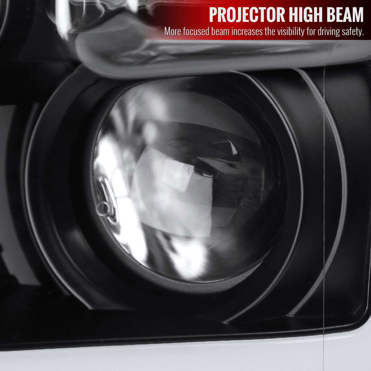 SPEC-D Tuning Ford F150 LED Projector Headlights - Clear Lens With Matte Black Housing 2lhp-f15015jm-rs image 3