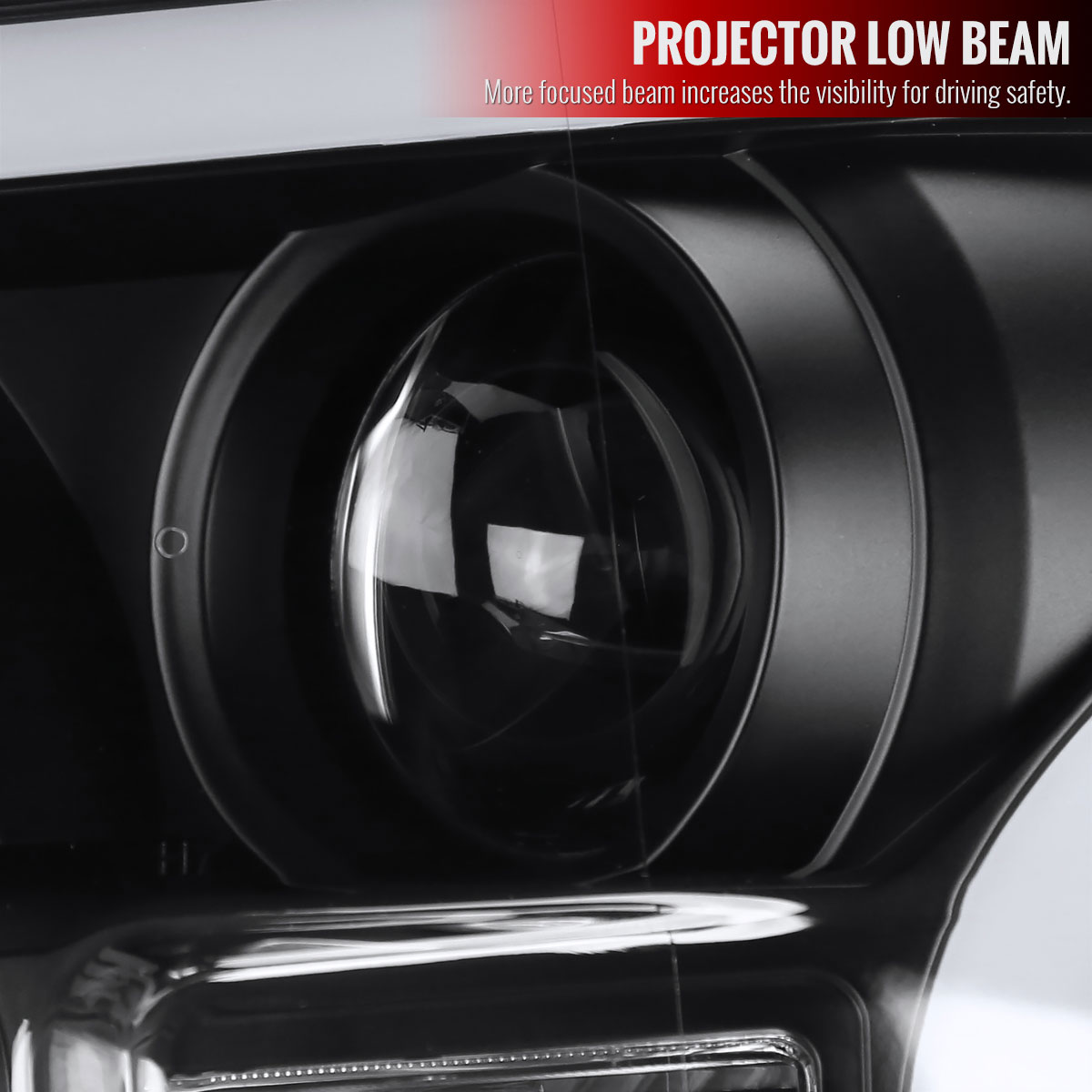 SPEC-D Tuning Ford F150 LED Projector Headlights - Clear Lens With Matte Black Housing 2lhp-f15015jm-rs image 4