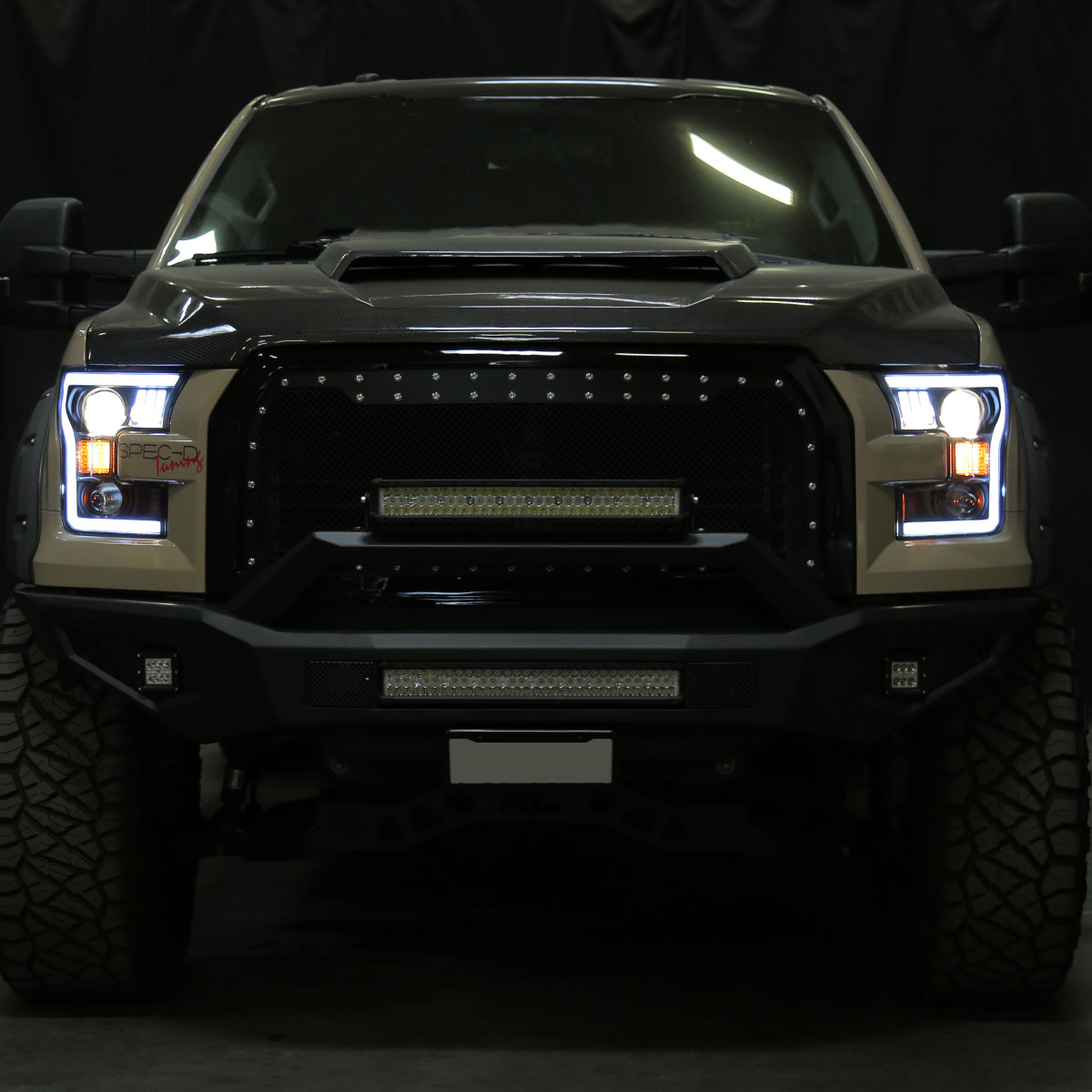 SPEC-D Tuning Ford F150 LED Projector Headlights - Clear Lens With Matte Black Housing 2lhp-f15015jm-rs image 11