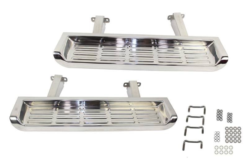 Kentrol 01-06 Jeep TJ Side Steps Pair - - Polished Silver 30518