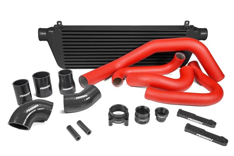 Perrin 22-23 Subaru WRX Front Mount Intercooler Kit (Red Tubes & Black Core) pspitr441bkrd
