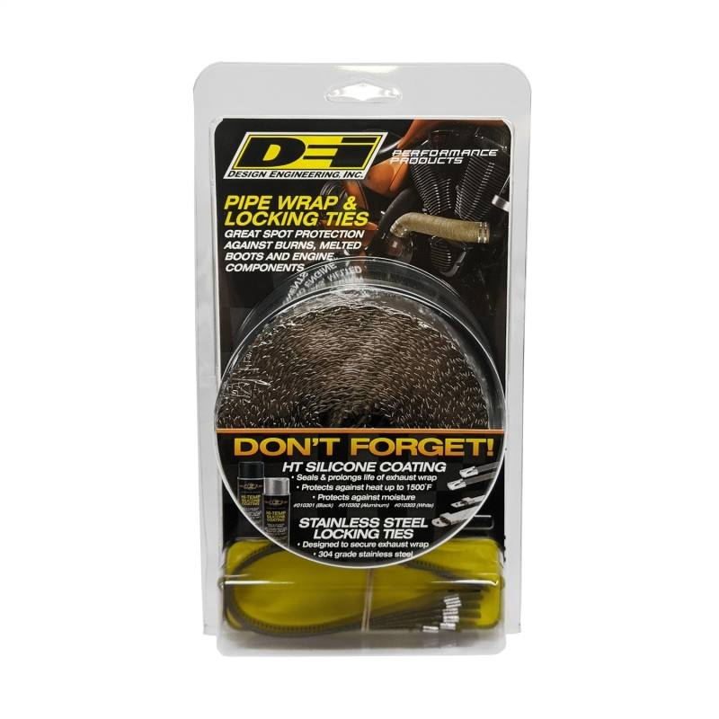 DEI Exhaust Wrap Kit - Pipe Wrap and Locking Tie - Titanium 10123 image 3