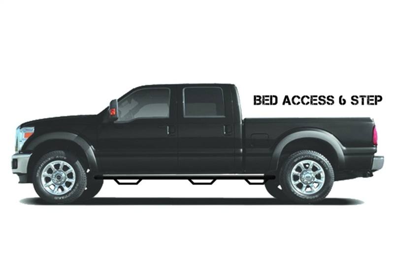 N-Fab Nerf Step 02-08 Dodge Ram 1500/2500/3500 Quad Cab 6.4ft Bed - Tex. Black - Bed Access - 3in d0289qc-6-tx image 2