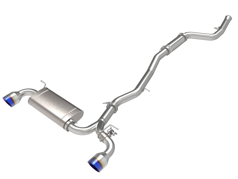 aFe Power 49-36050-L Takeda 3 IN to 2-1/2 IN 304 Stainless Steel Cat-Back Exhaust System w/Blue Tip, fits Toyota GR Supra (A90) 2021 L4-2.0L (t)