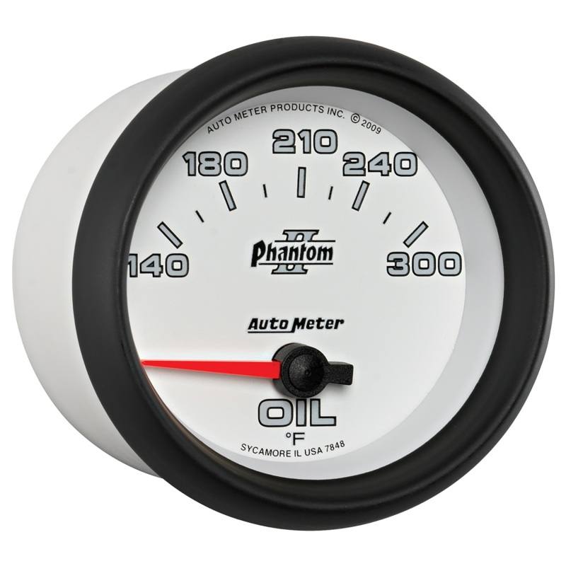 Autometer Phantom II 2 5/8in 140-300 Degree F Short Sweep Electronic Oil Temperature Gauge 7848 image 5