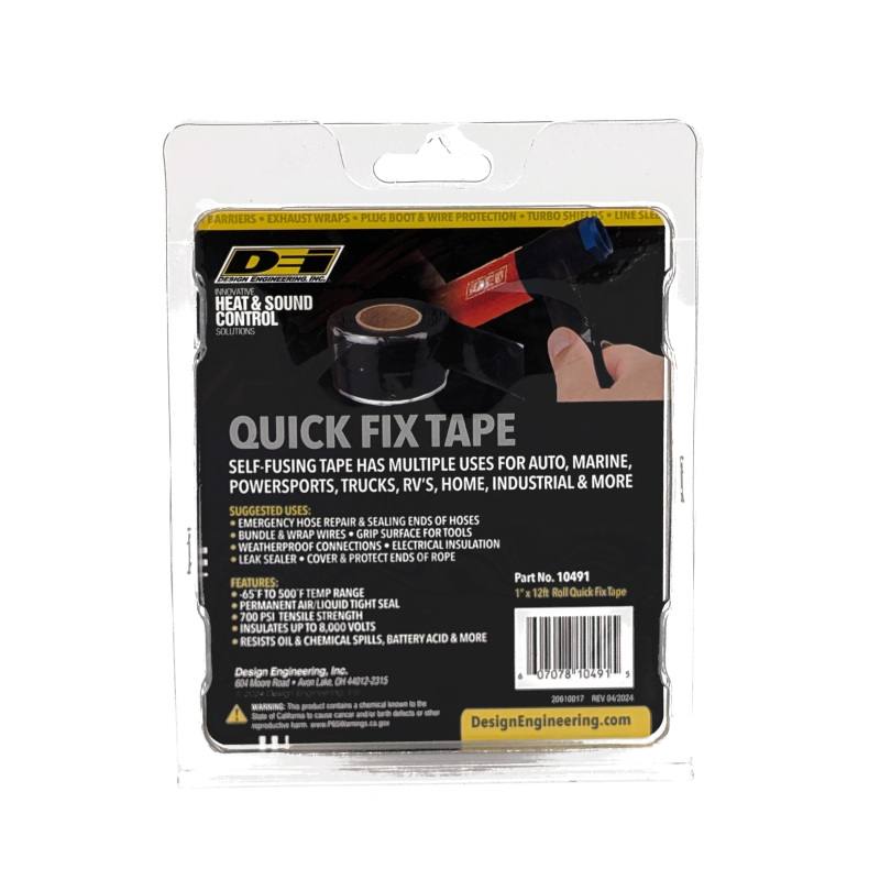 DEI Quick Fix Tape 1in x 12ft - Black 10491 image 7