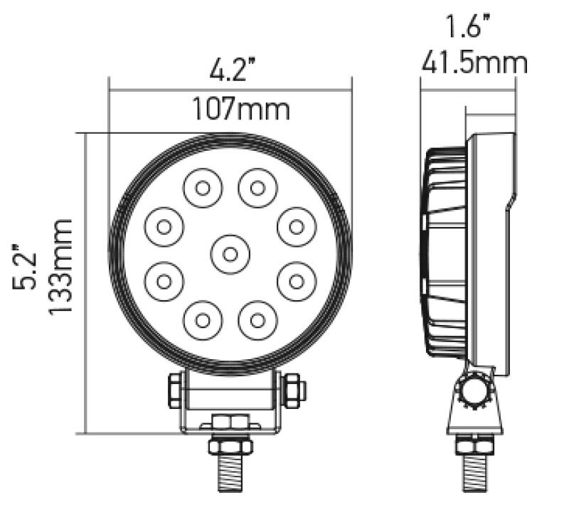 Hella ValueFit Work Light 5RD 1.0 LED MV CR LT 357101002 image 4