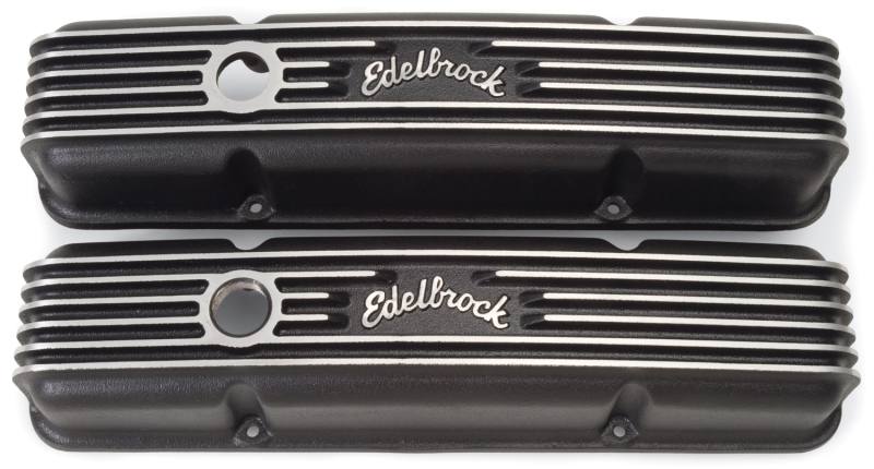 Edelbrock Valve Cover Classic Series Chevrolet 1959-1986 262-400 CI V8 Black 41443 image 2