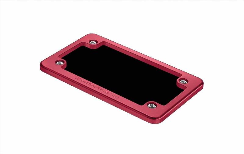 WeatherTech Motorcycle Billet Plate Frames - Red 8ampf4