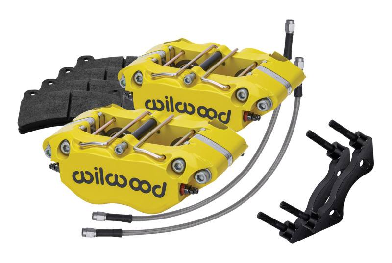 Wilwood 69-83 Porsche 911 Rear Dynapro Caliper Kit 3in MT - Yellow 14016676y