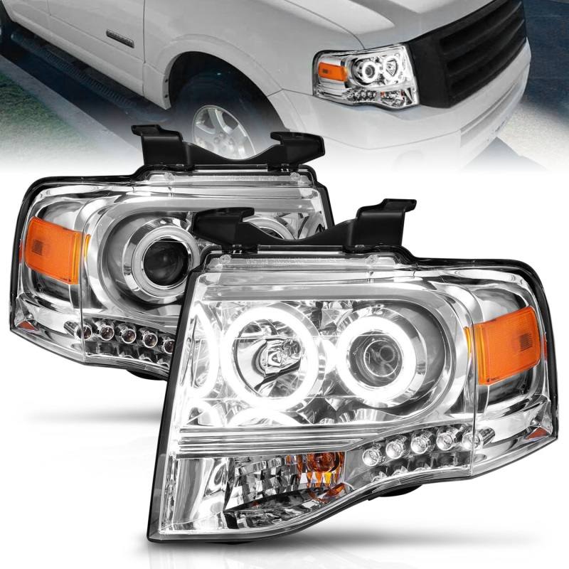ANZO USA Ford Expedition Projector Headlights Chrome 111114