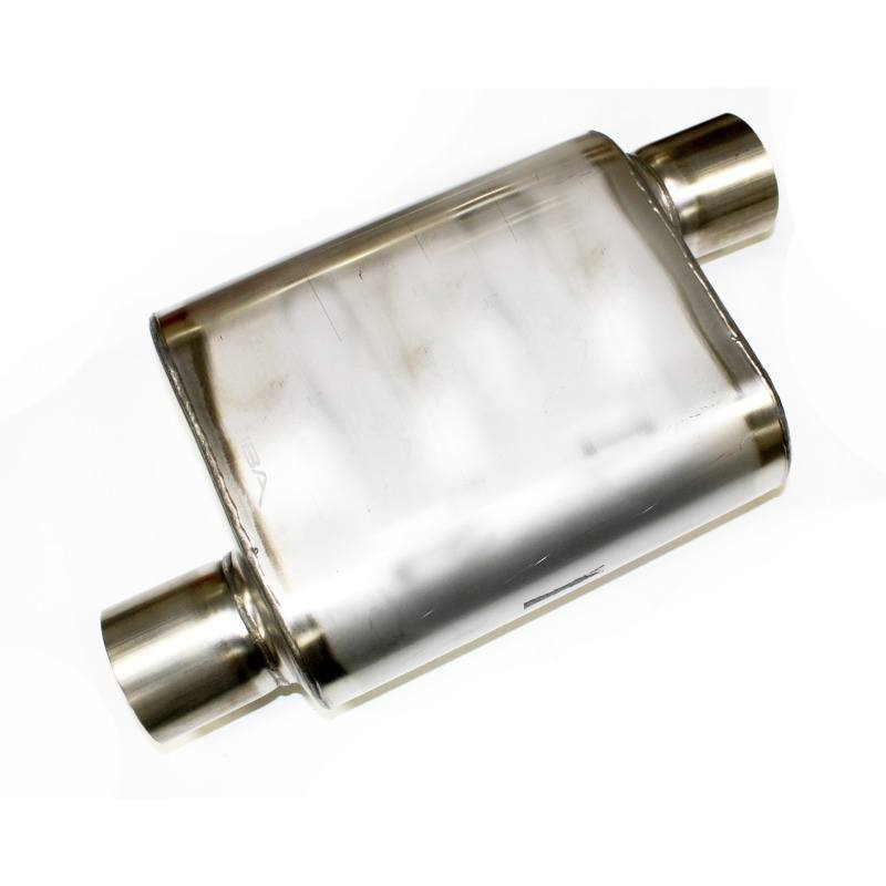 JBA Universal Chambered Style 304SS Muffler 11x9.75x4 3in Inlet Diameter Offset/Offset 40-301100 image 2