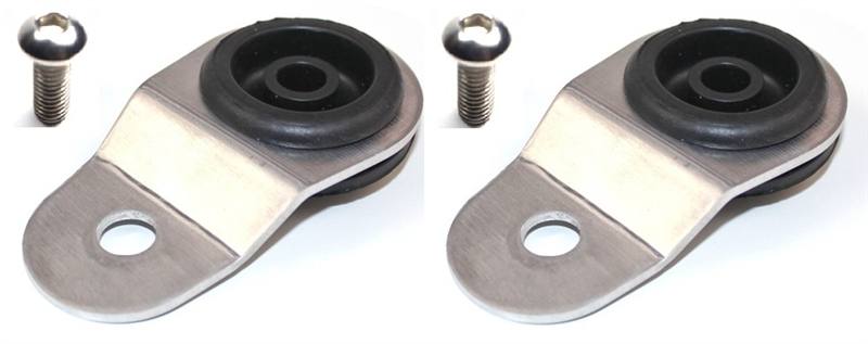 Torque Solution Radiator Mount Combo with Inserts (Silver) : Mitsubishi Evolution 7/8/9 ts-ev-010ic