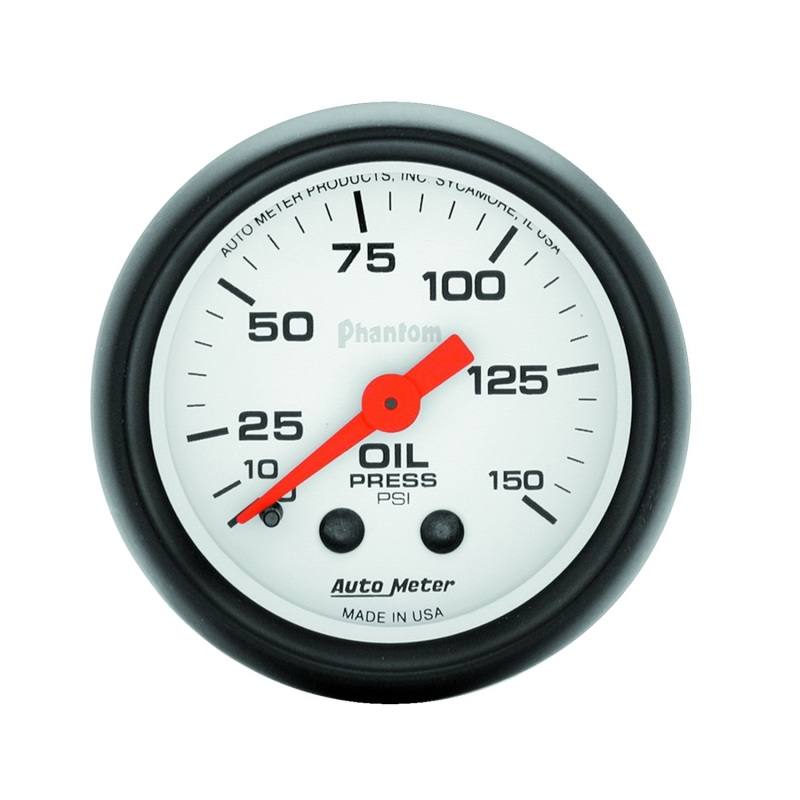 Autometer Phantom 52mm 150 PSI Mechanical Oil Pressure Gauge 5723 image 2