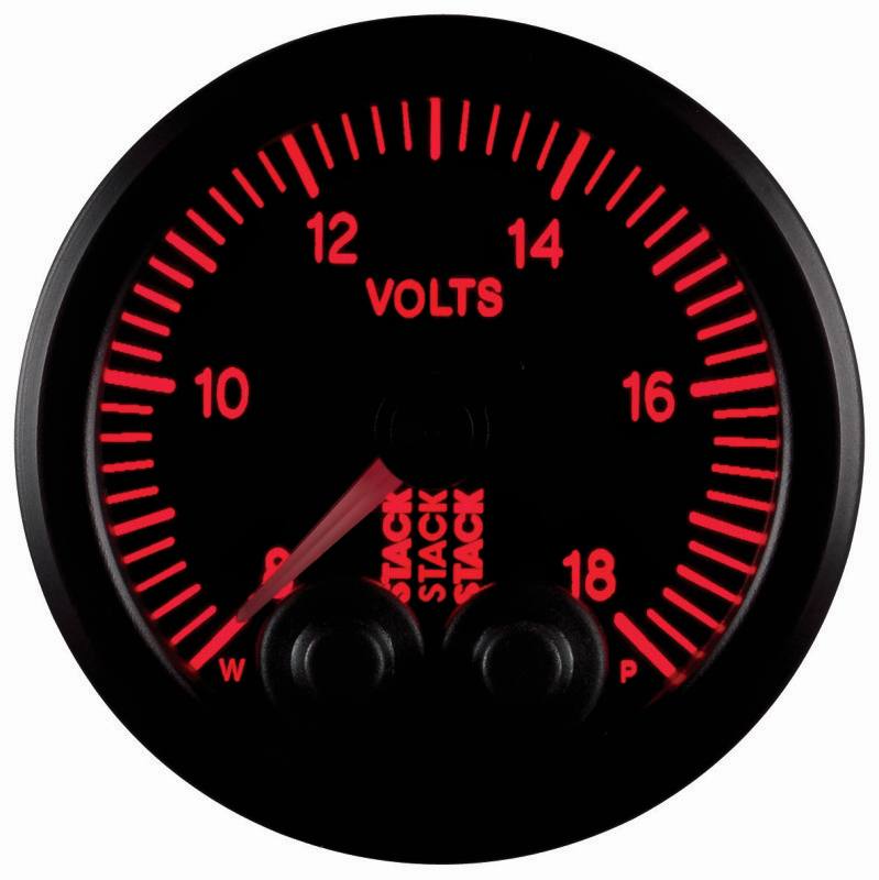 Autometer Stack 52mm 8-18V Pro-Control Battery Voltage Gauge -Black ST3516 image 6