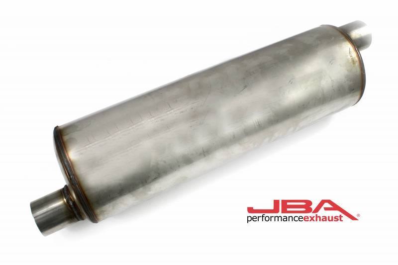 JBA Universal Chambered 304SS Muffler 22in x 7in Round 2.5in Offset/Offset 40-252201 image 2