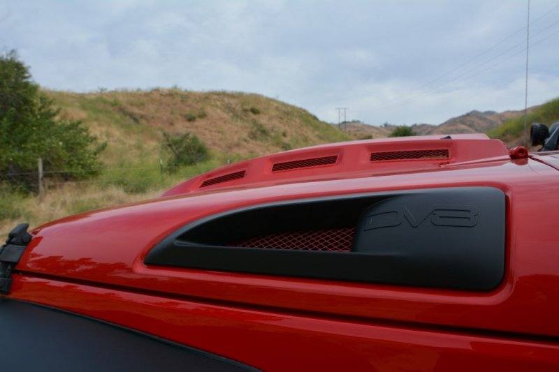 DV8 Offroad 07-18 Jeep Wrangler JK Metal Heat Dispersion Hood - Primer Black hdmb07-02 image 10