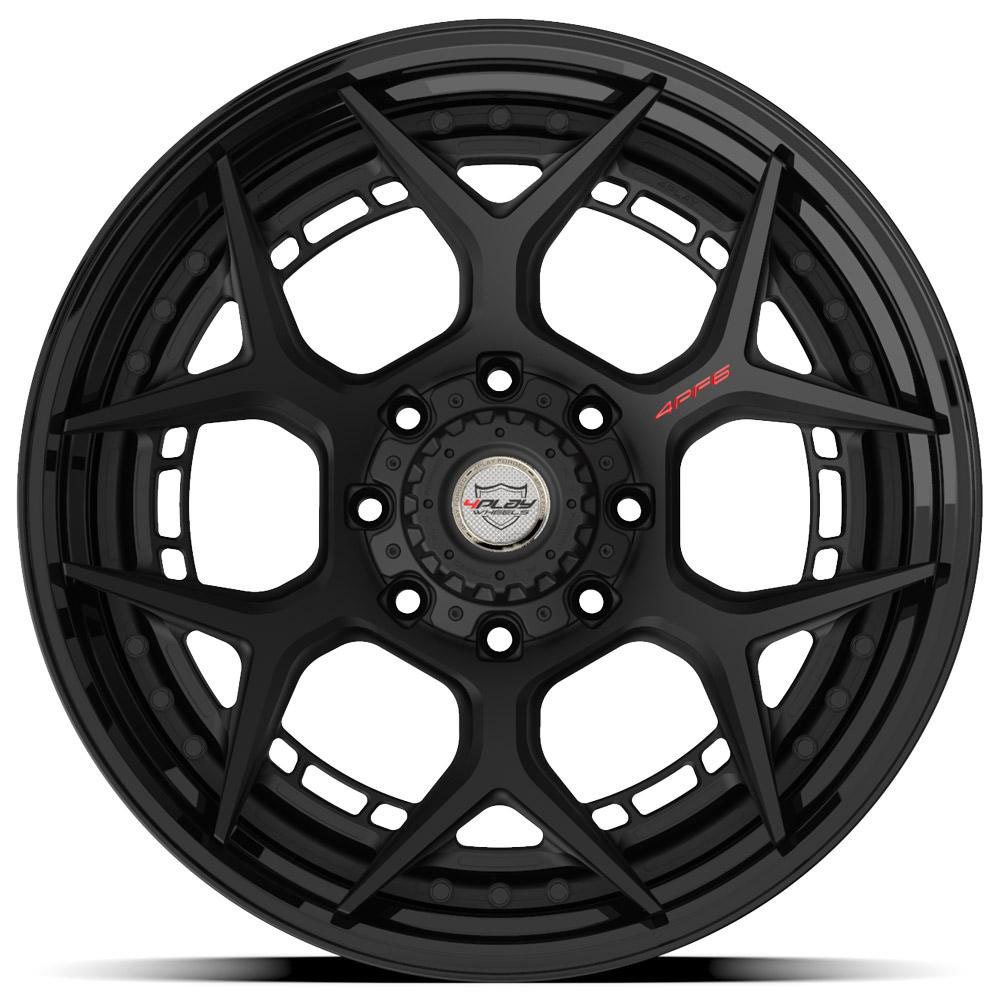 4PLAY Wheel 22x10 4PF6 Gloss Black Barrel with Matte Center Rim Chevrolet Silverado 1500 HD 2002-2006 4pf6-22100-8650-18b1-b image 2