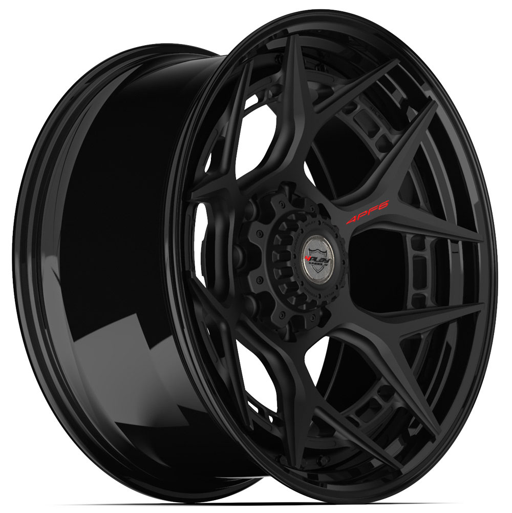 4PLAY Wheel 22x10 4PF6 Gloss Black Barrel with Matte Center Rim Chevrolet Silverado 1500 HD 2002-2006 4pf6-22100-8650-18b1-b image 3