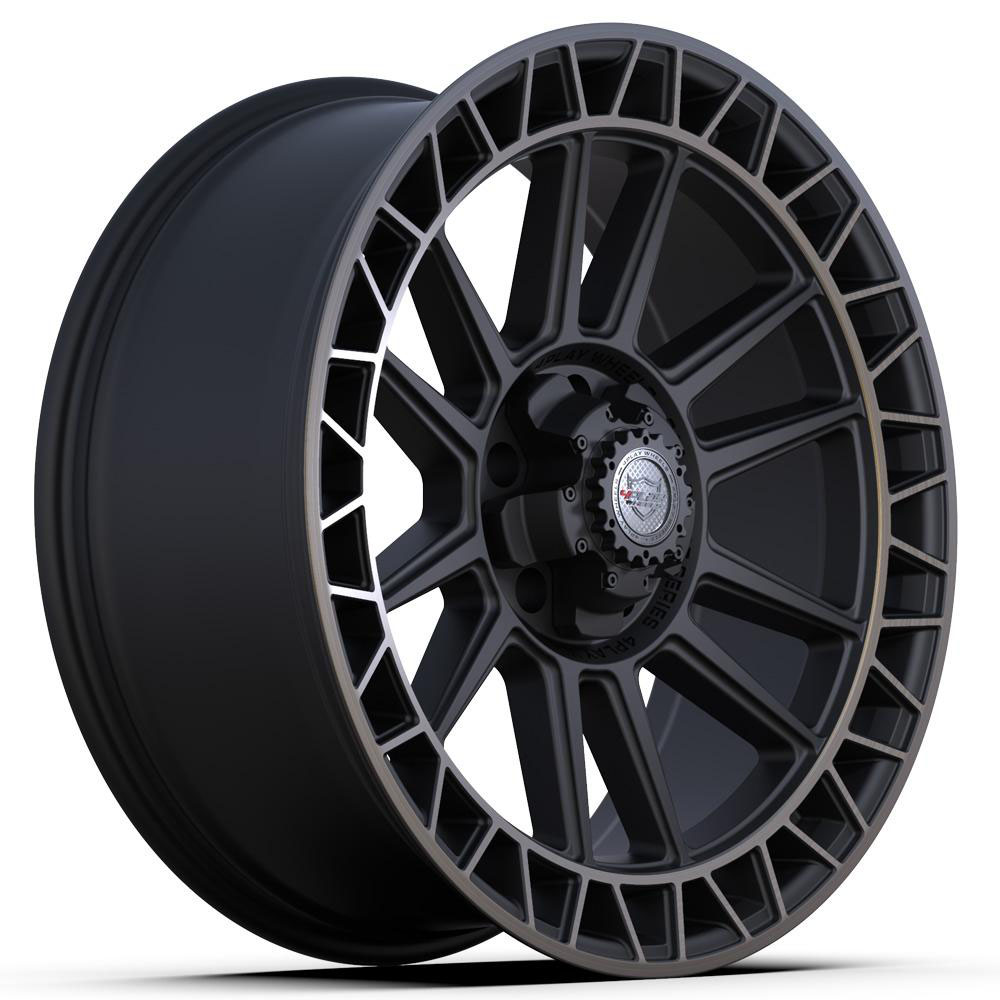 4PLAY Wheel 22x9 4PS12 Satin Machined with Bronze Rim Chevrolet Tahoe (2WD only) 1995-1999 4ps12-22090-5d55-0b1mbr image 3