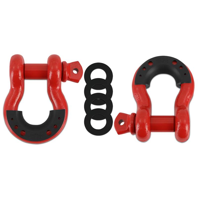 Borne Off-Road Borne D-Ring Shackle Set Red bndrrd