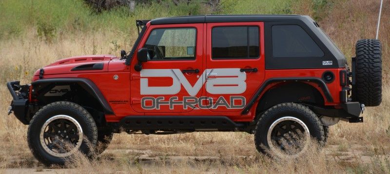 DV8 Offroad 07-18 Jeep Wrangler JK Metal Heat Dispersion Hood - Primer Black hdmb07-02 image 15