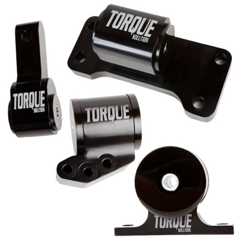 Torque Solution Billet Aluminum 4 Piece Engine Mount Kit: Mitsubishi Evolution 01-06 (5sp Only) ts-ev-1235